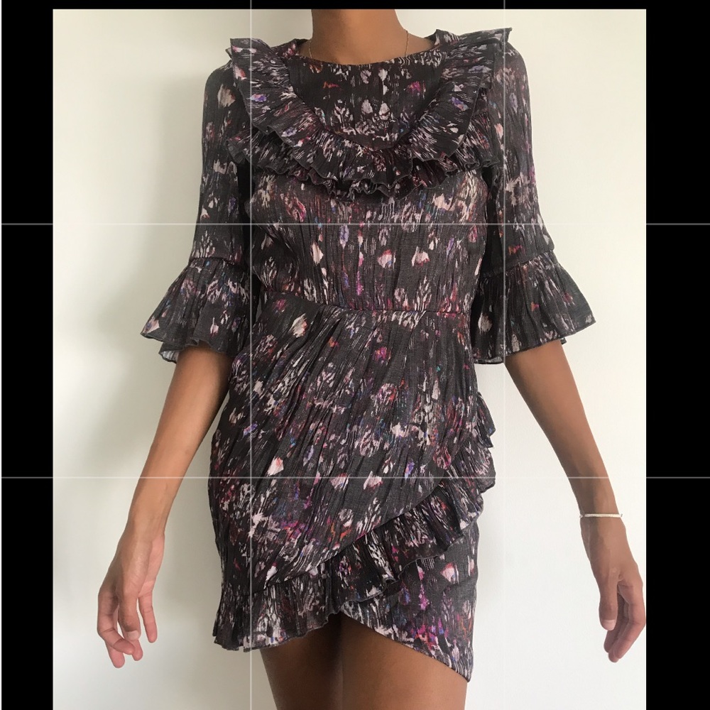 Open back ruffle dress